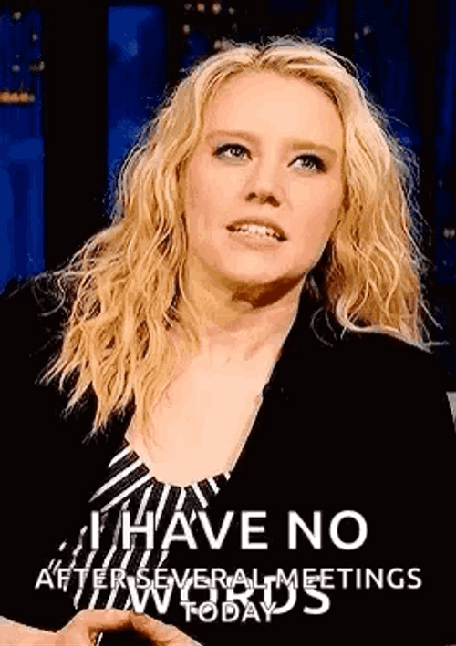 No! Words Speechless Kate Mckinon GIF