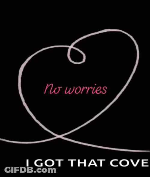 No Worries I Got That Cove Heart GIF