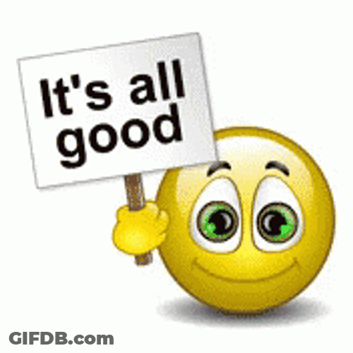 No Worries It's All Good Smiley GIF