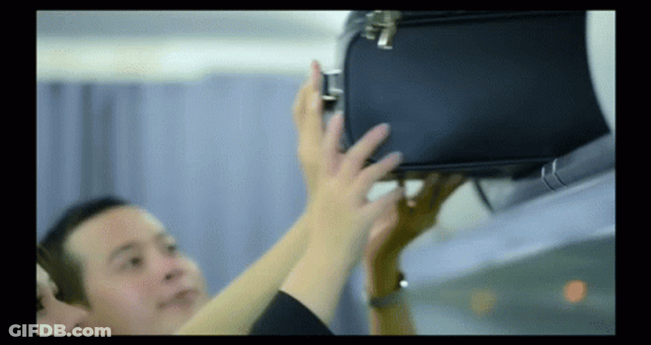 No Worries Pilot Putting Bag GIF