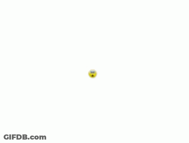 No Worries Smiley Splat Face GIF