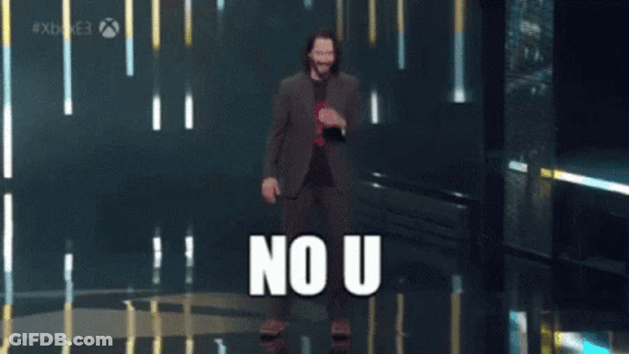 No You Are Keanu Reeves GIF