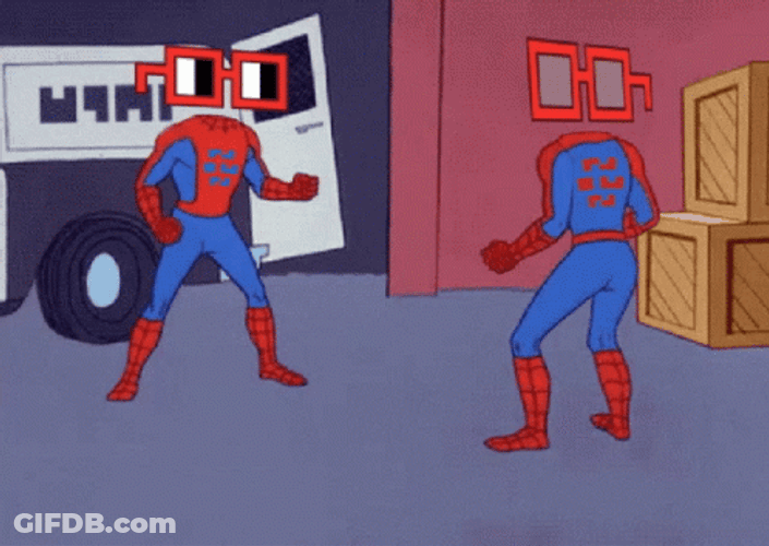 No You Are Spidermen Pointing GIF