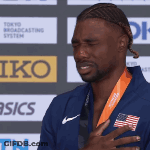 Noah Lyles Crying Lyles Olympics GIF