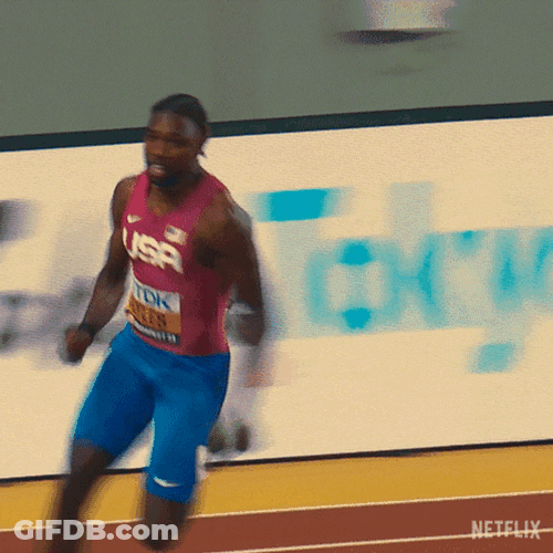 Noah Lyles Running World Athletics Championships GIF