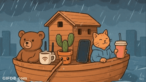 Noah's Ark With Animals GIF