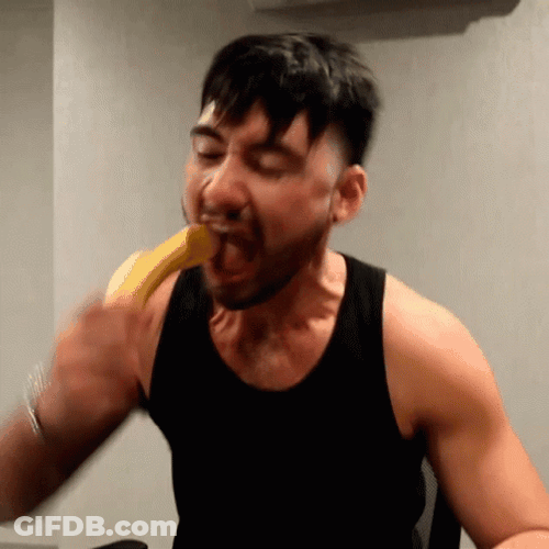 Noah Taitano Speed Eating Banana GIF