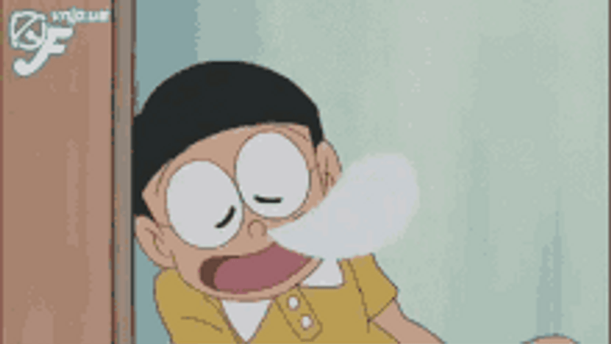 Nobita Doraemon Sleeping And Snoring GIF