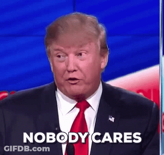 Nobody Cares Donald Trump GIF