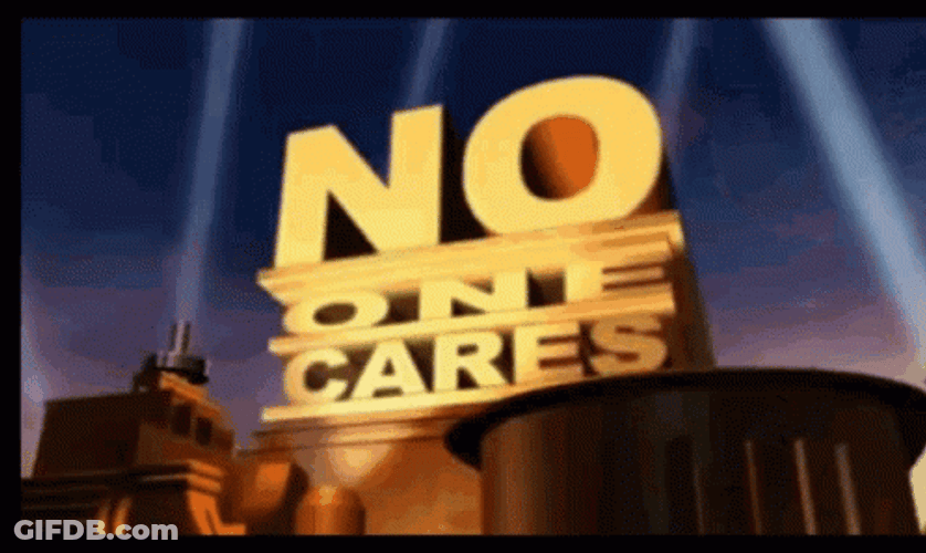 Nobody Cares Revolving Text Spotlights GIF