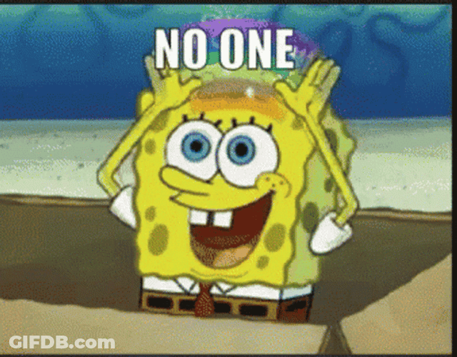Nobody Cares SpongeBob SquarePants Rainbow GIF