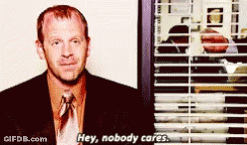 Nobody Cares Toby Flenderson The Office GIF