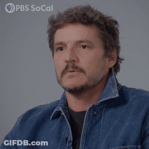 Nodding Pedro Pascal Eating Sandwich GIF