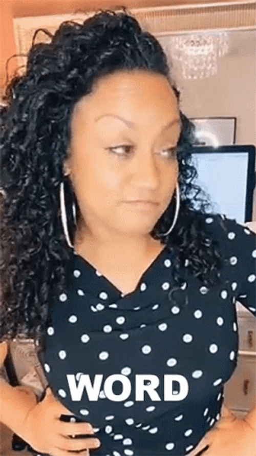 Nodding Woman Word GIF