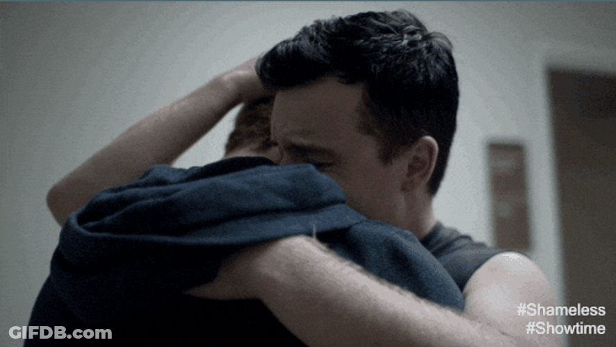 Noel Fisher And Cameron Monaghan Twinks Hugging Emotionally GIF