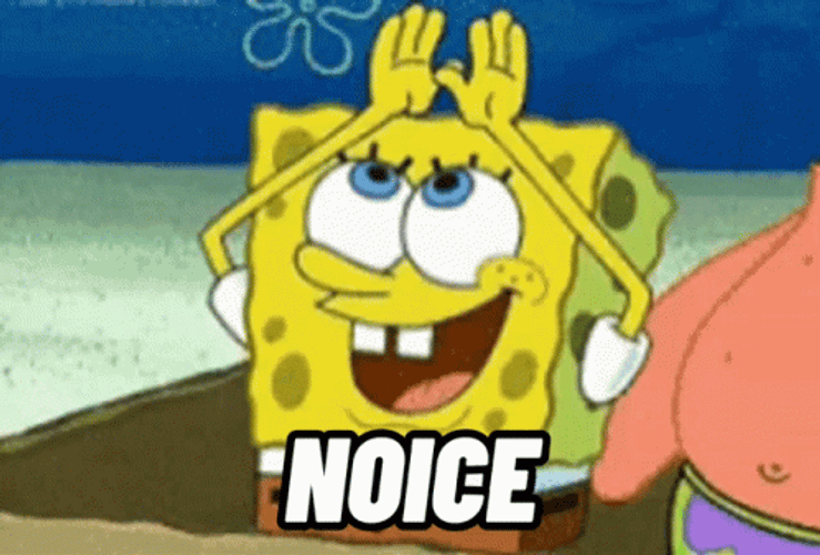 Noice Rainbow SpongeBob Meme GIF