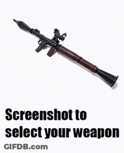 Nokia Phone Saying Screenshot To Select Your Weapon GIF