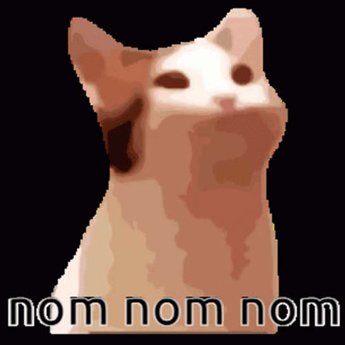 Nom Nom Cat Big Mouth GIF