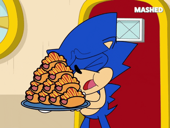 Nom Nom Hungry Sonic The Hedgehog GIF