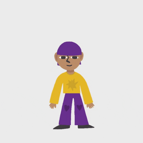 Non-Binary Animated Proud GIF