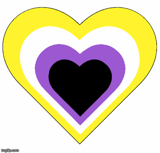 Non-Binary Heart Moving Colors GIF