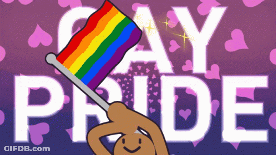 Non-Binary Raising Flag Animation GIF