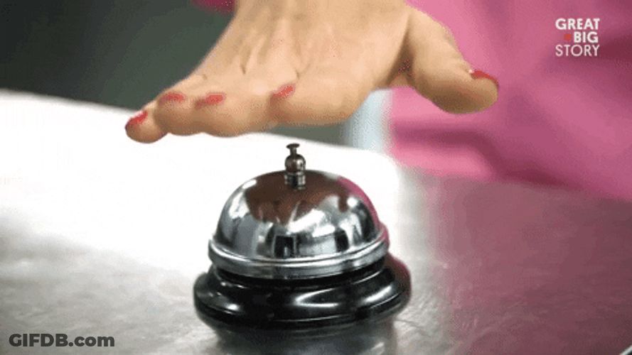 Non Stop Bell Tapping Red Nails GIF