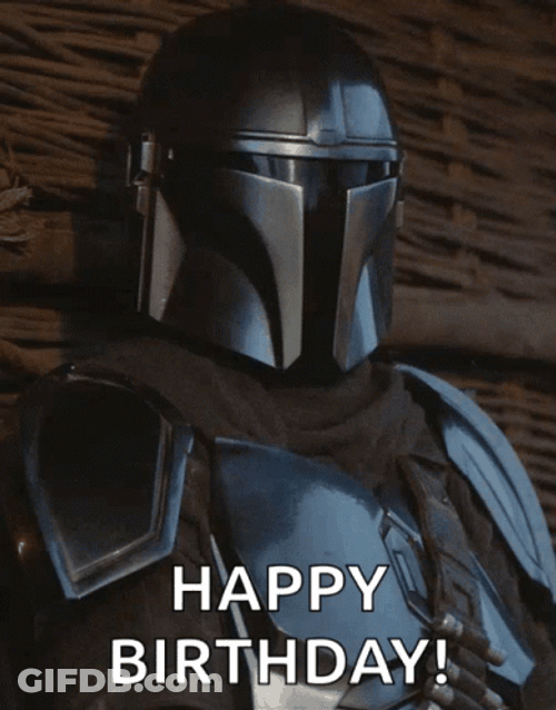 Nonchalant Dart Vader Star Wars Happy Birthday GIF