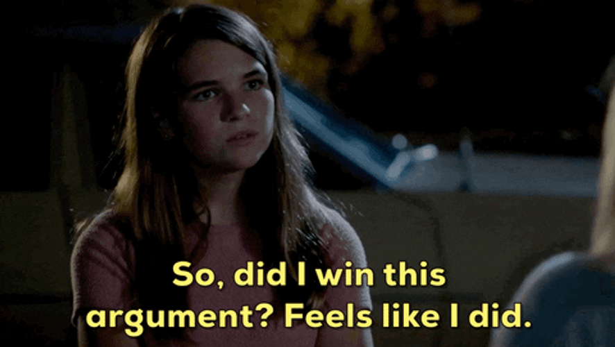 Nonchalant Girl Questioning Win GIF