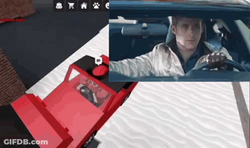 Noob Car Driver Crash Meme GIF