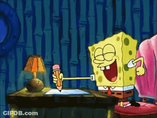Noob Spongebob Spilling Water GIF