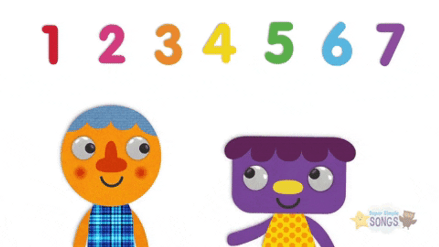 Noodle And Jelly Counting To 7 GIF