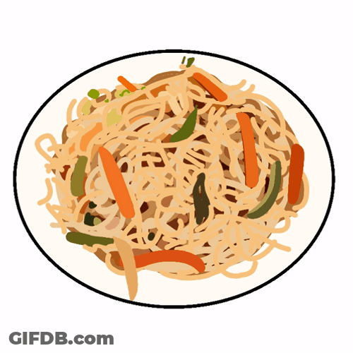 Noodle Without Soup Plate GIF