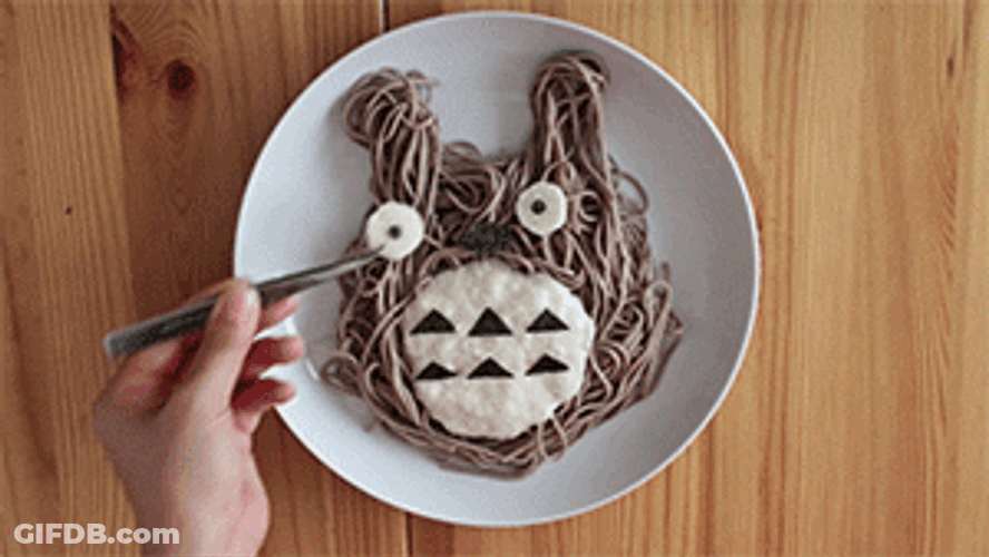 Noodles Totoro Cute Design GIF