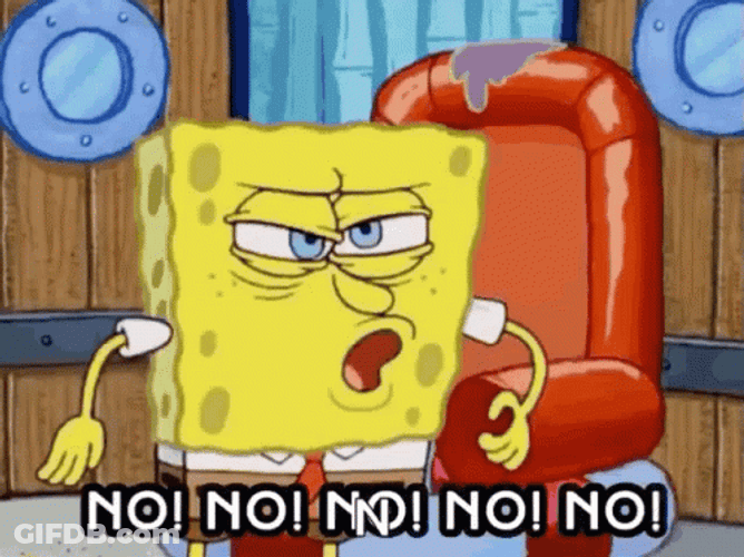Nooooo Infuriated SpongeBob Squarepants GIF