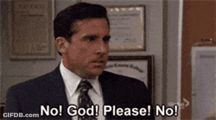 Nooooo Irate Michael Scott The Office GIF
