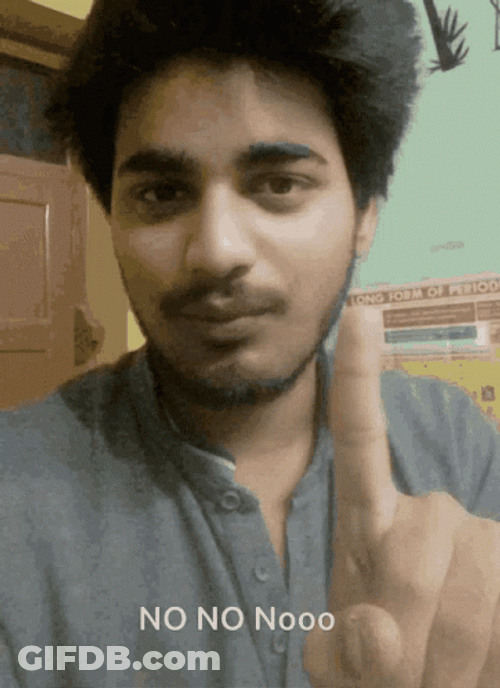 Nooooo Oam Shandilya Finger Shake GIF