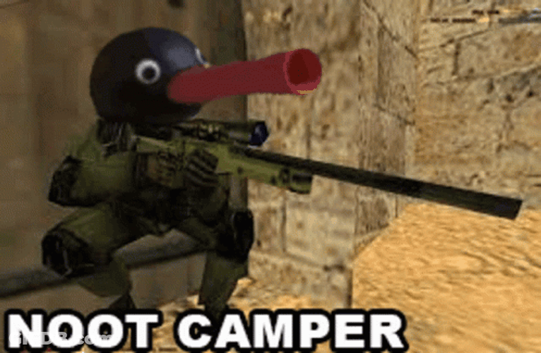 Noot Camper With Sniper GIF