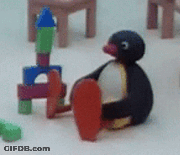 Noot Noot Playing Stack Game GIF