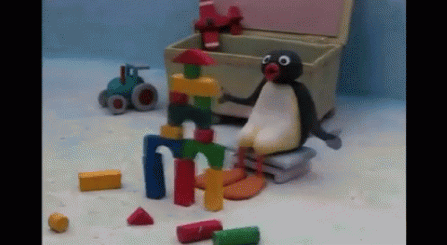 Noot Noot Toy Balancing Turns Awry GIF