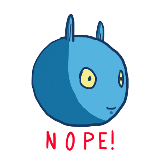 Nope Blue Cat Head GIF
