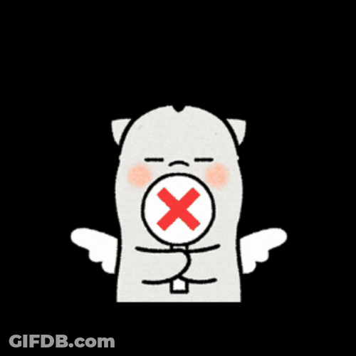 Nope Dont Like That Angel Cat GIF
