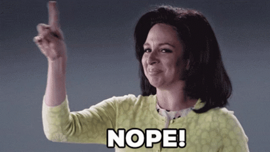 Nope Maya Rudolph Finger Wave GIF