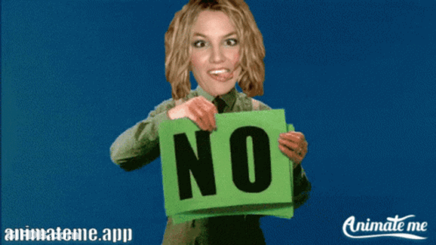 Nope Nope Nope Britney Spears Wacky Face GIF