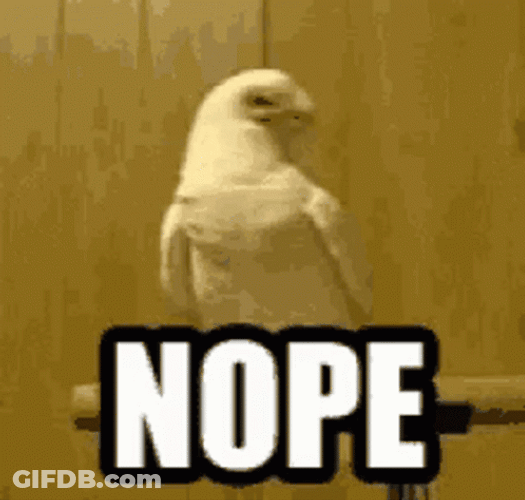 Nope Nope Nope White Falcon GIF