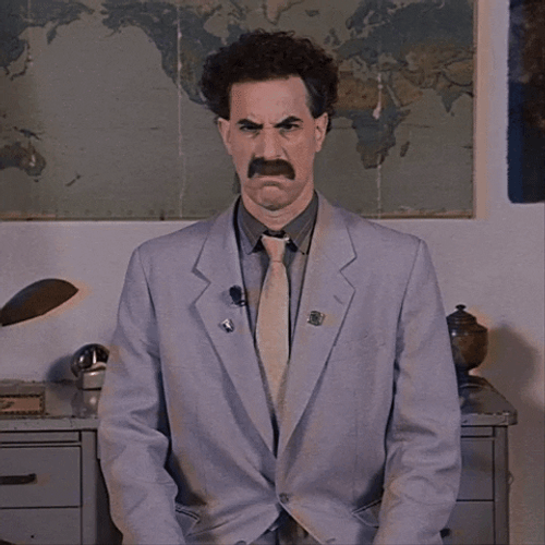 Nope Sacha Baron Cohen GIF