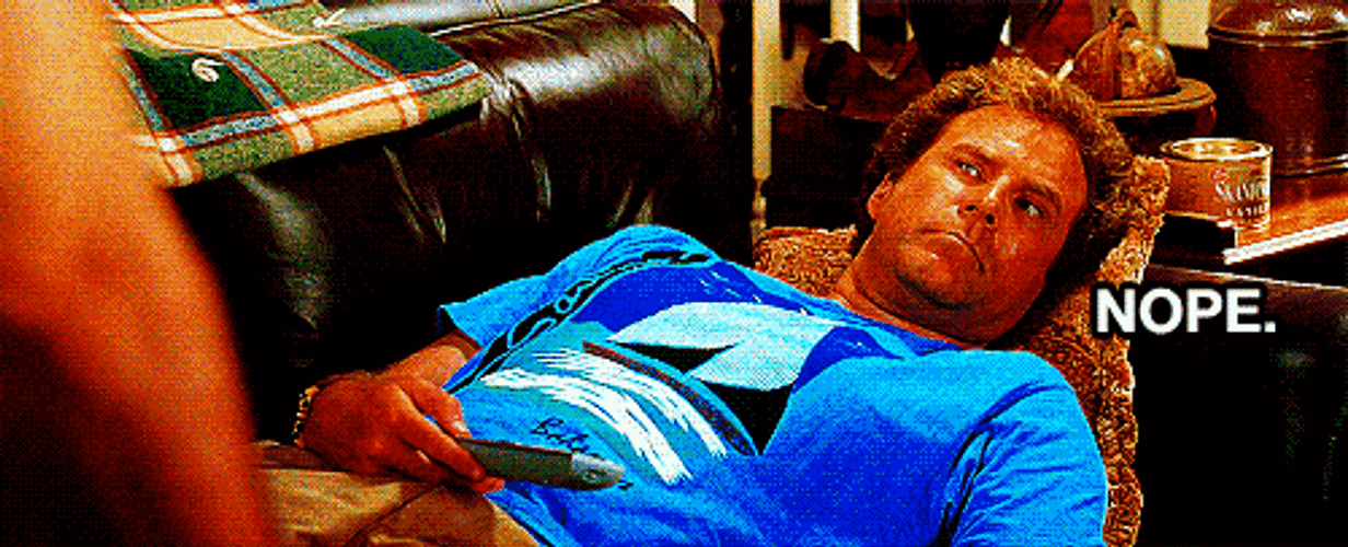 Nope Will Ferrell Lying Down GIF