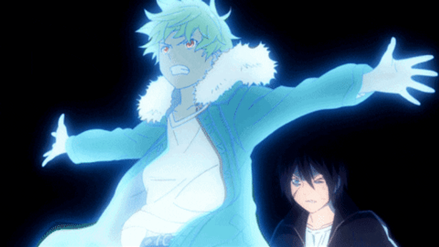 Noragami Anime Yukine Protecting Yato GIF