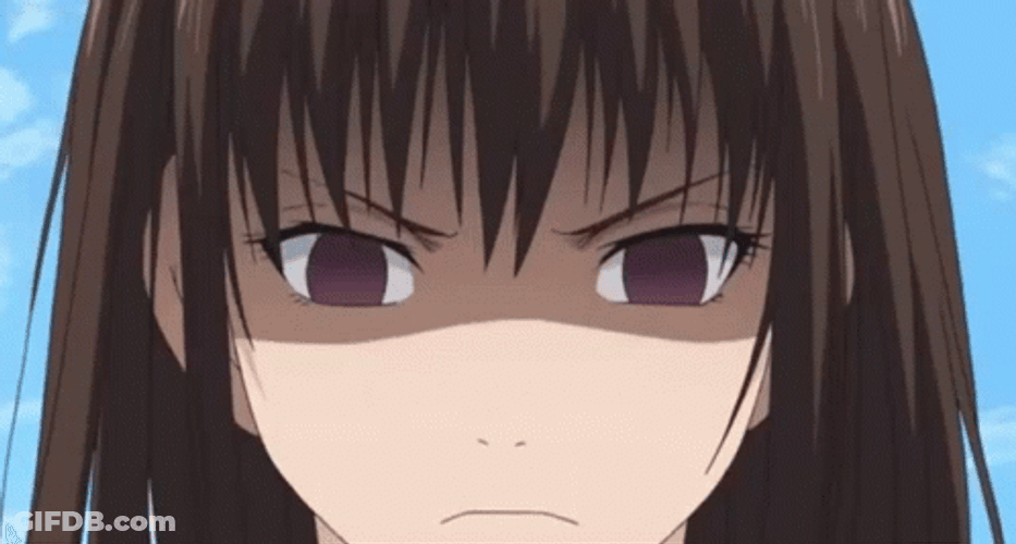 Noragami Hiyori Pissed Glare GIF