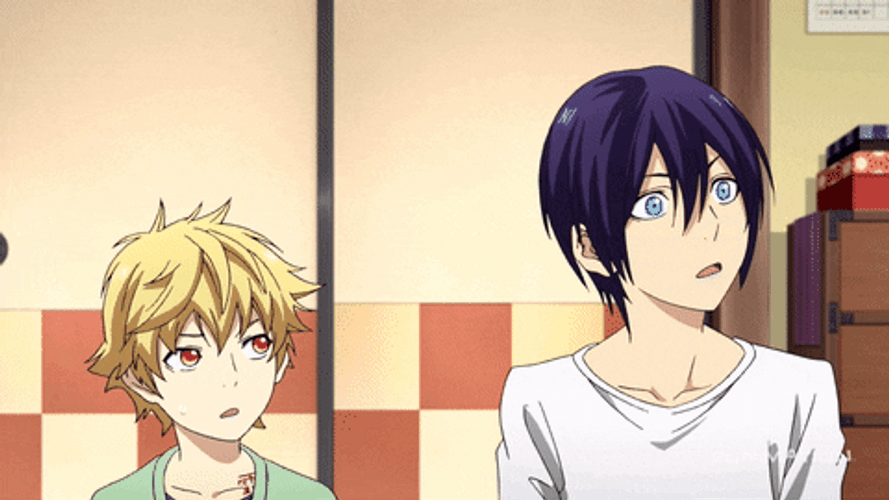 Noragami Yato Shocked Freaking Out GIF